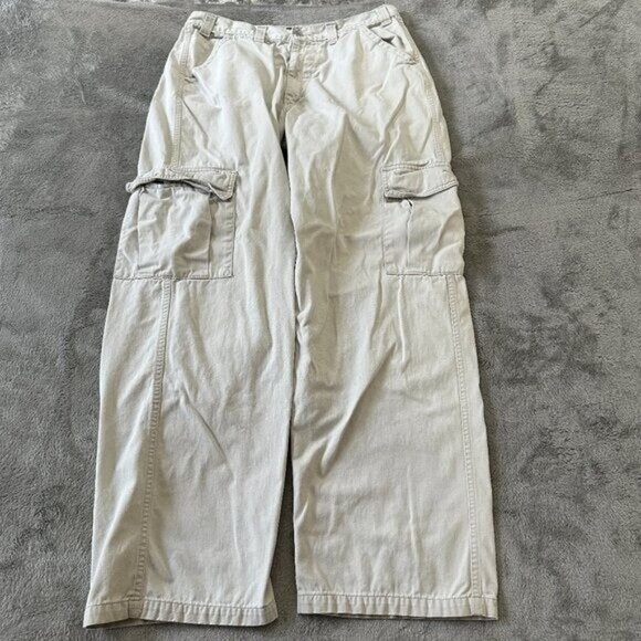 Vintage Levi's Silvertab Cargo Khaki Pants Men's 36x34 (34x32) Baggy 90s Y2K - Picture 1 of 9
